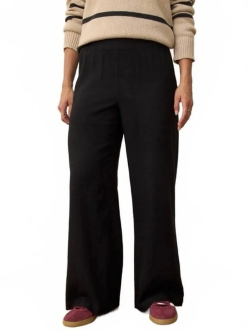 Marine Layer Black Elastic-Waist Pants Casual Everyday Loungwear Size Medium - Picture 4 of 14